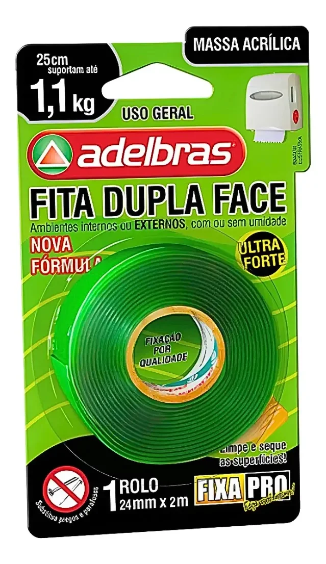 Fita dupla-face 2m 1 24mm forte