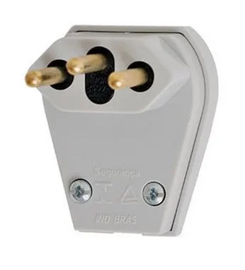 Plug macho 10a 2p+t nbr14136 cz
