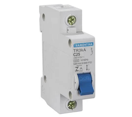 Disjuntor 1x 25a c 3ka 127v - 220v tramontina