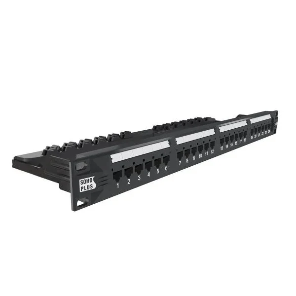 Patch panel 24 portas cat.5e t568a/b - sohoplus