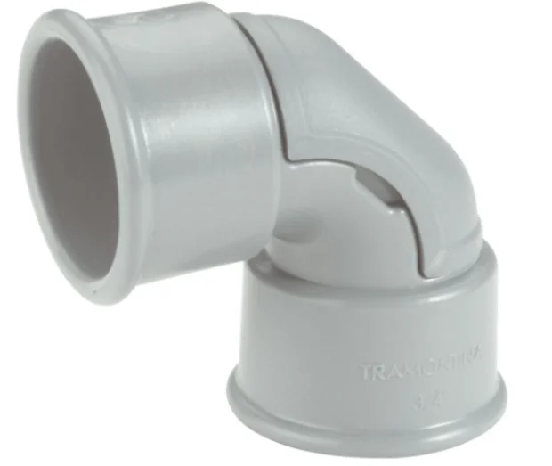 Conector 1" curvo cz escuro plastibox
