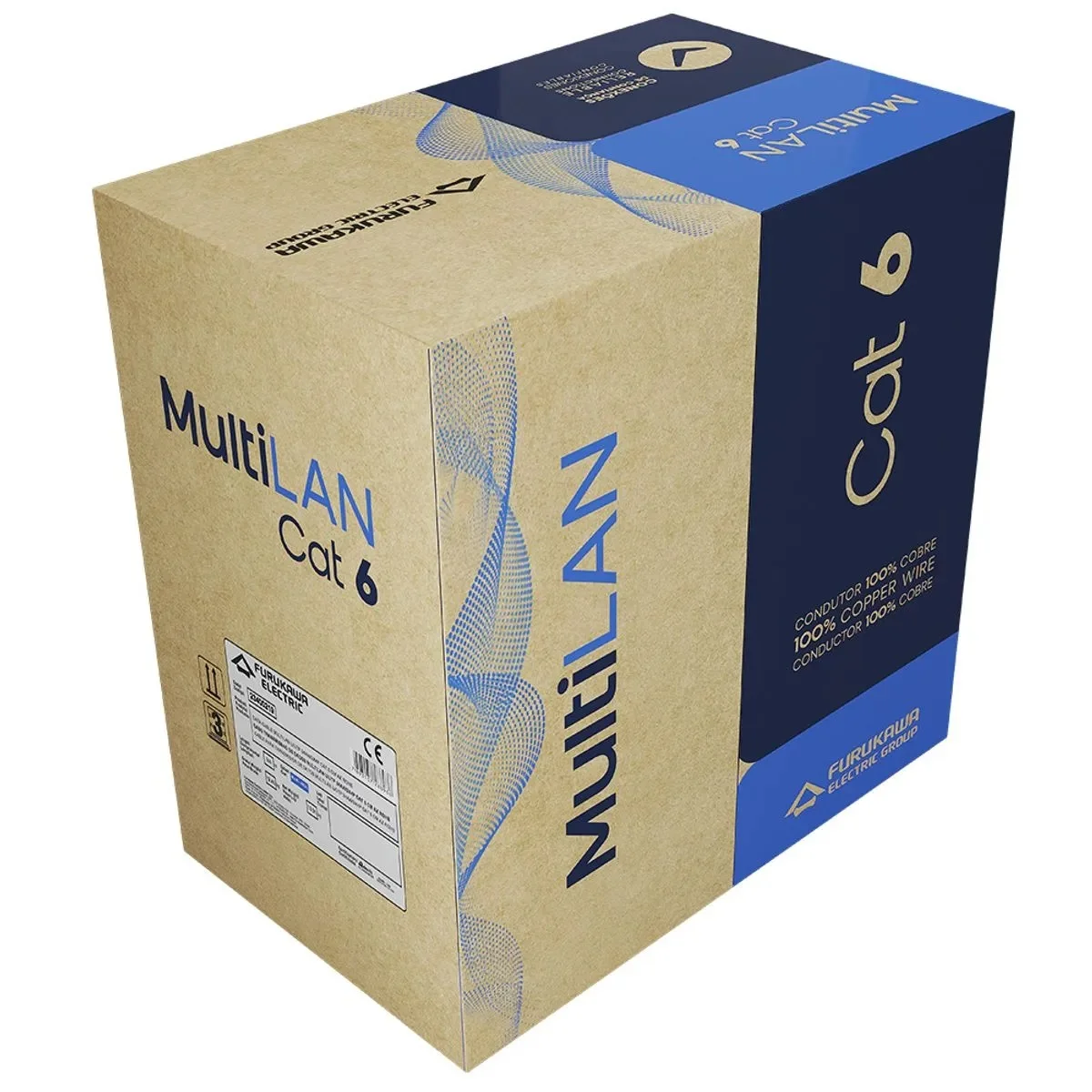 Cabo u/utp az cm cat.6 rohs caixa c/305m multilan 24awgx4p