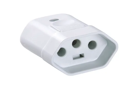 Plug nylon femea 10a 2p+t nbr14136 br