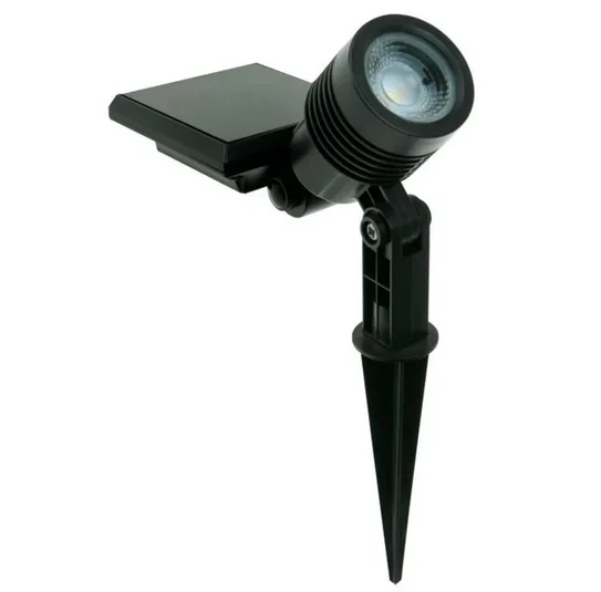 Luminaria solar espeto spot abs 10lm 6000k