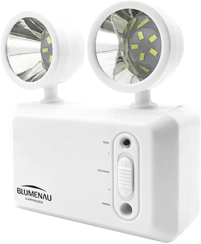 Luminaria emergencia led 600 lumens 2 farois