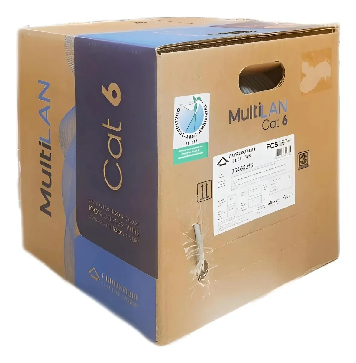 Cabo u/utp cz rohs cat.6 lszh-1 caixa c/305m multilan 24awgx4p