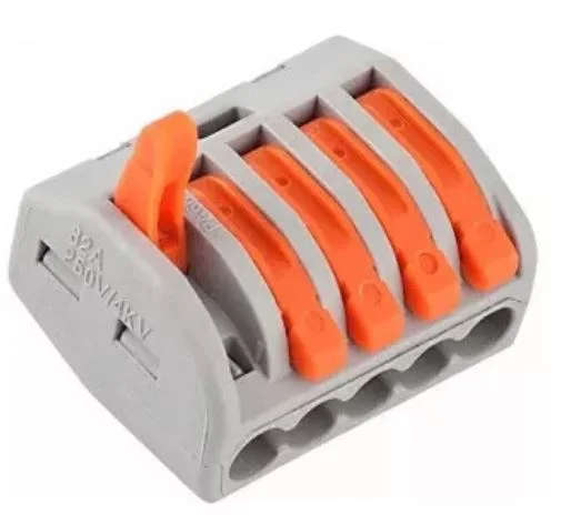 Conector p/ emenda 0,14 - 4,0mm c/ alavanca 5 fios linha 222