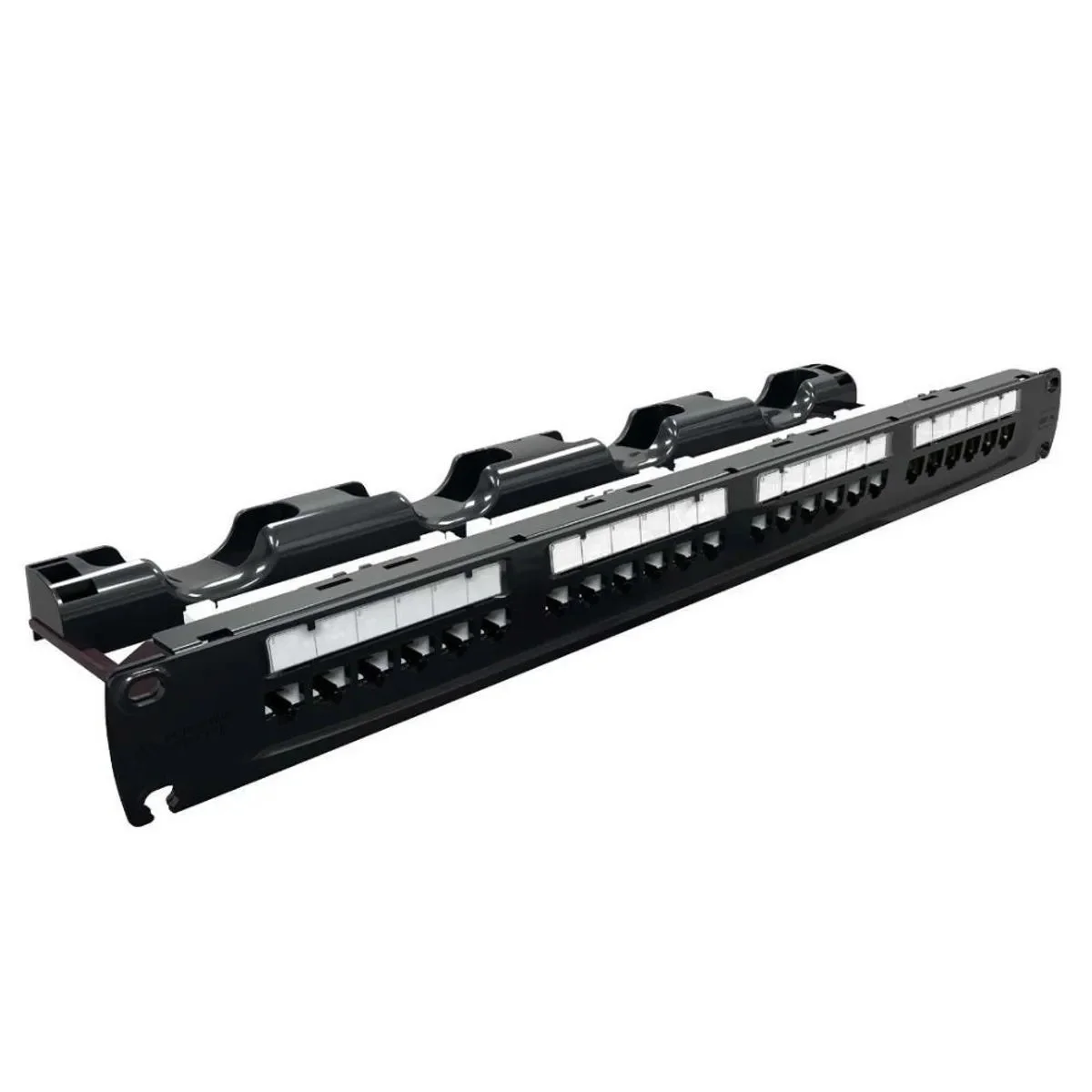 Patch panel 24 portas cat.5e modular multilan t568a/b