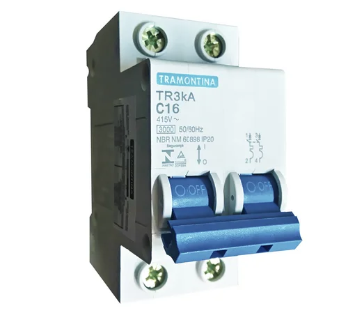 Disjuntor 2x 16a c 3ka 127v - 220v tramontina