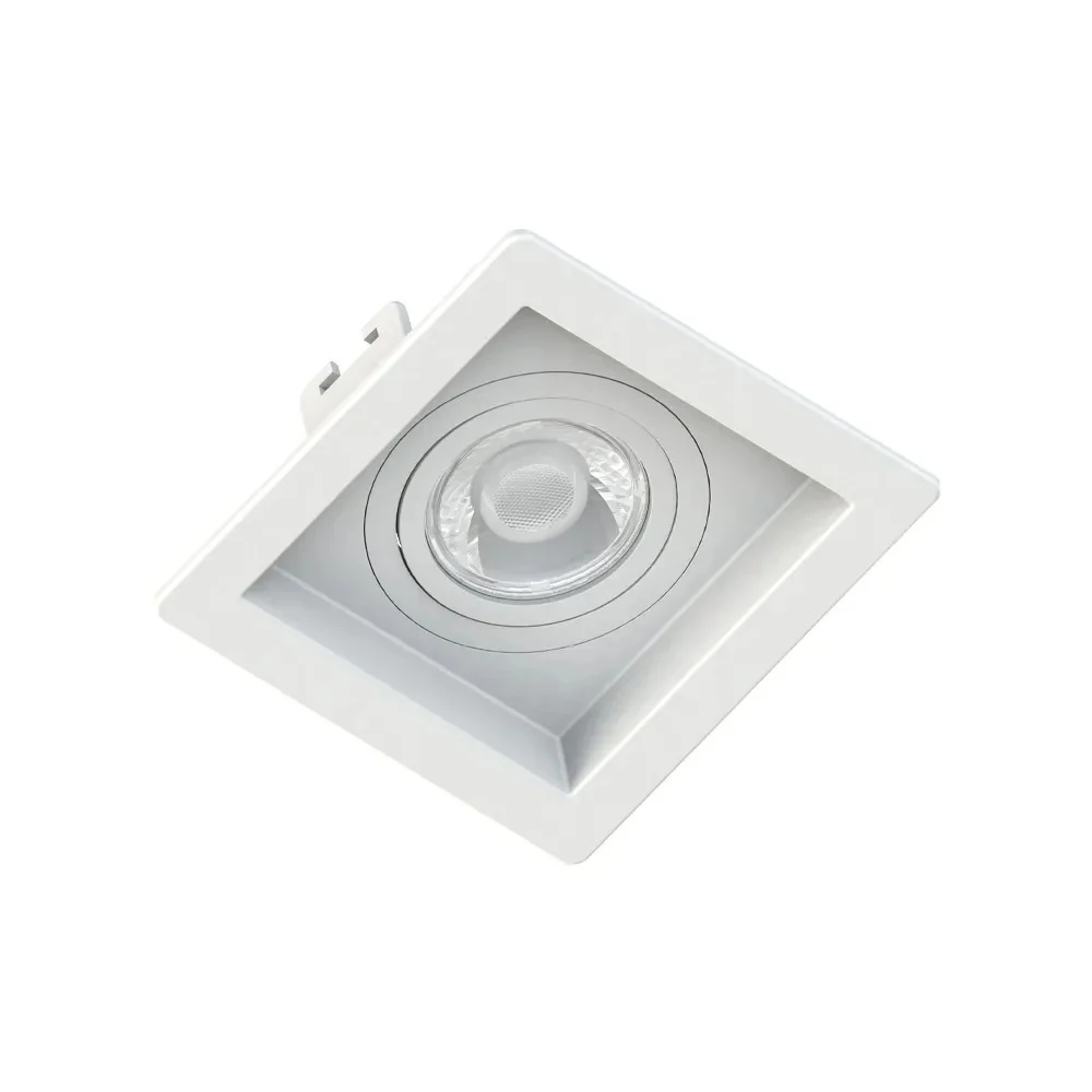 Luminaria emb. abs 1 lamp. mr16 led br quad. recuado