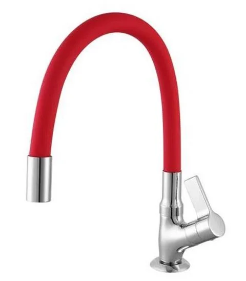 Torneira cozinha bancada bica movel cromada/vermelha 1173 bm c 36 bl
