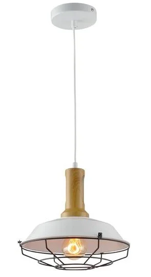 Luminaria pendente 1 lamp. e27 br/amendoa 26cm trennessee