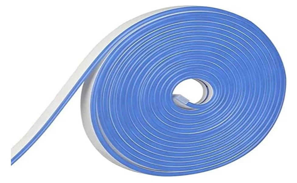 Fita led neon azul 12v ip65 8w/m c/ kit ligação biv. / rolo c/ 5m